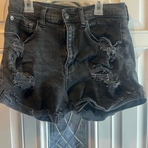 Aeropostale black ripped shorts
